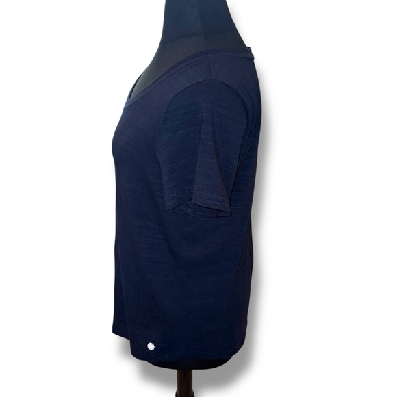 TALBOTS T by Talbots Scoop Neck Tee - Navy 1X - Picture 2 of 10